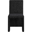 Maklaine Black Linen Textured Fabric Dining Chair (Set of 2)