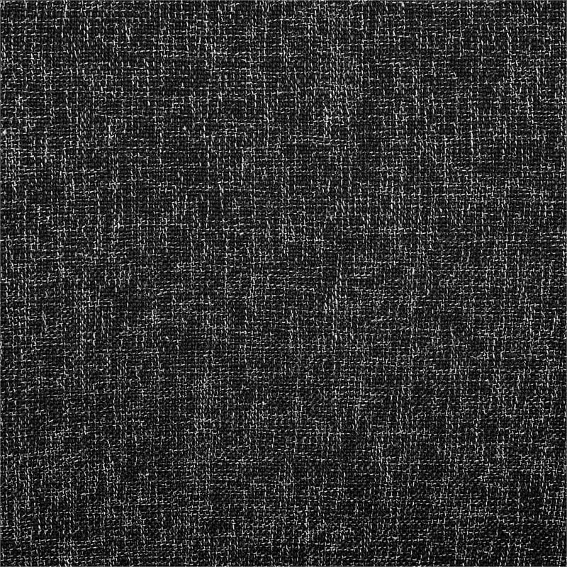 Maklaine Black Linen Textured Fabric Dining Chair (Set of 2)