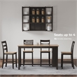 Maklaine Wood Farmhouse Light Brown Counter Height Dining Table