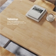 Maklaine Wood Farmhouse Light Brown Counter Height Dining Table