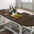 Maklaine Transitional Wood Counter Height Table With Drop Leaf in Walnut