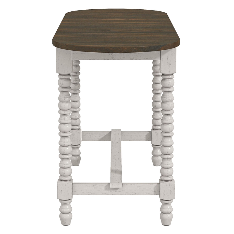 Maklaine Transitional Wood Counter Height Table With Drop Leaf in Walnut