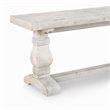 Maklaine Reclaimed Solid Pine Wood Nordic Ivory Bench Rectangular Hand Carved 83