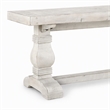 Maklaine Reclaimed Solid Pine Wood Nordic Ivory Bench Rectangular Hand Carved 83