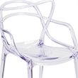 Maklaine Modern / Contemporary Transparent Stacking Side Chair