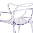 Maklaine Modern / Contemporary Transparent Stacking Side Chair