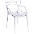 Maklaine Modern / Contemporary Transparent Stacking Side Chair