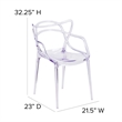 Maklaine Modern / Contemporary Transparent Stacking Side Chair