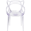 Maklaine Modern / Contemporary Transparent Stacking Side Chair