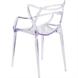 Maklaine Modern / Contemporary Transparent Stacking Side Chair