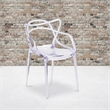 Maklaine Modern / Contemporary Transparent Stacking Side Chair
