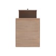 Maklaine Side Table with Drawer and Shelf in Rustic Natural Brown Wood