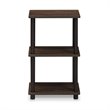 Maklaine Turn-N-Tube Engineered Wood 2 Space Shelf in Walnut/Brown