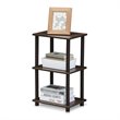 Maklaine Turn-N-Tube Engineered Wood 2 Space Shelf in Walnut/Brown