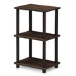 Maklaine Turn-N-Tube Engineered Wood 2 Space Shelf in Walnut/Brown