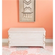Maklaine Cedar Lined Storage Chest with Rope Detail in White Distressed Wood