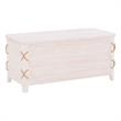 Maklaine Cedar Lined Storage Chest with Rope Detail in White Distressed Wood