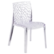 Maklaine Elegant Modern / Contemporary Transparent Stacking Chair