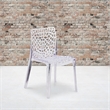 Maklaine Elegant Modern / Contemporary Transparent Stacking Chair