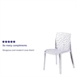 Maklaine Elegant Modern / Contemporary Transparent Stacking Chair