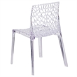 Maklaine Elegant Modern / Contemporary Transparent Stacking Chair