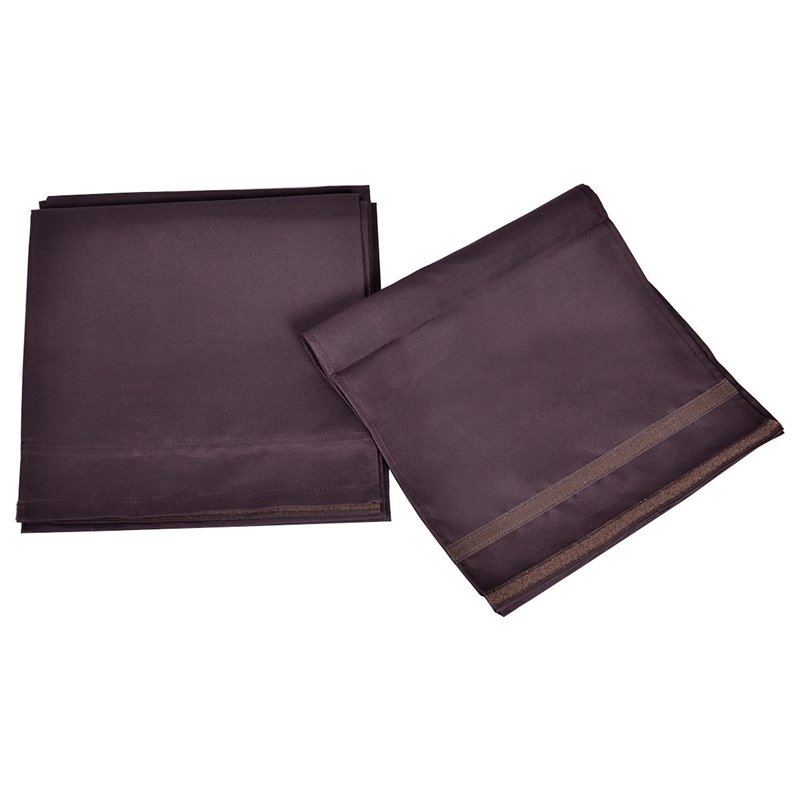 Maklaine 4 Panel Fabric and Metal Room Divider Privacy Screen in Brown