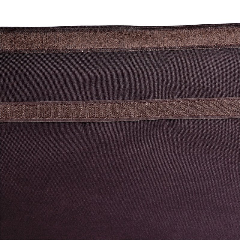 Maklaine 4 Panel Fabric and Metal Room Divider Privacy Screen in Brown