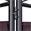 Maklaine 4 Panel Fabric and Metal Room Divider Privacy Screen in Brown