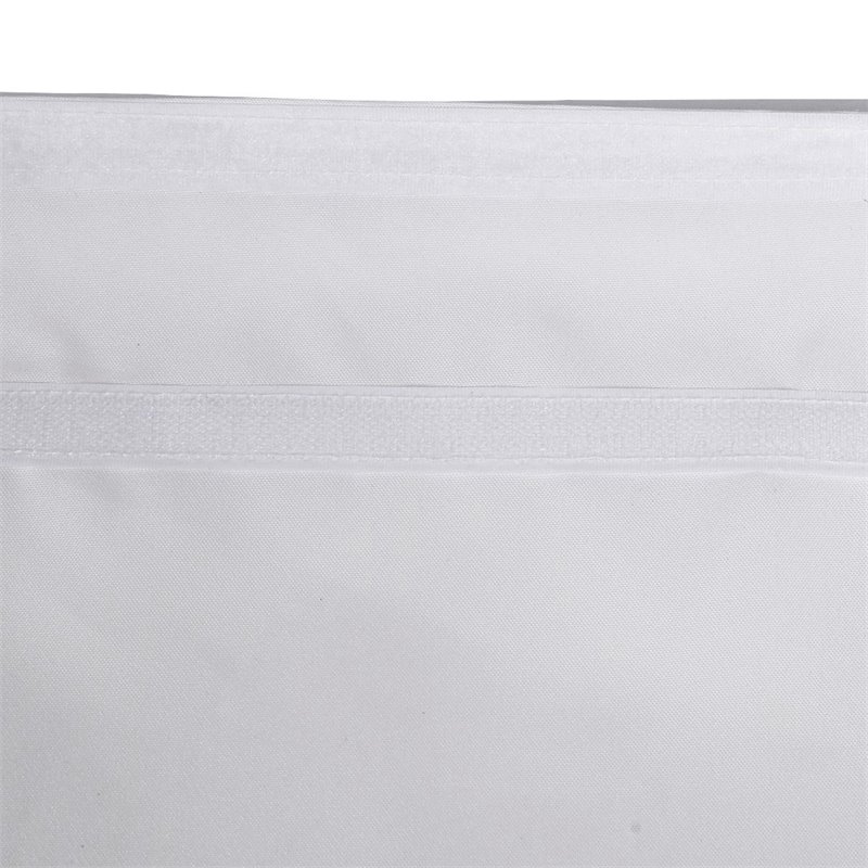 Maklaine 4 Panel Fabric and Metal Room Divider Privacy Screen in White