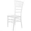Maklaine Modern Traditional Resin Chiavari Stacking Chair in White