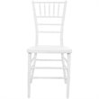 Maklaine Modern Traditional Resin Chiavari Stacking Chair in White