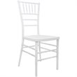 Maklaine Modern Traditional Resin Chiavari Stacking Chair in White