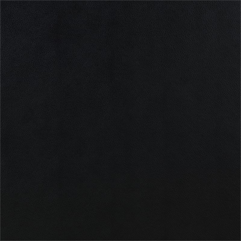 Maklaine Faux Leather Upholstered Track Arm Faux Leather Accent Chair Black