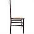 Maklaine Traditional Resin Chiavari Stacking Chair in Mahogany