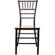 Maklaine Traditional Resin Chiavari Stacking Chair in Mahogany