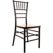 Maklaine Traditional Resin Chiavari Stacking Chair in Mahogany