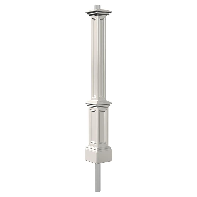 Maklaine Modern Traditional Plastic Lamp Post with Mount in White