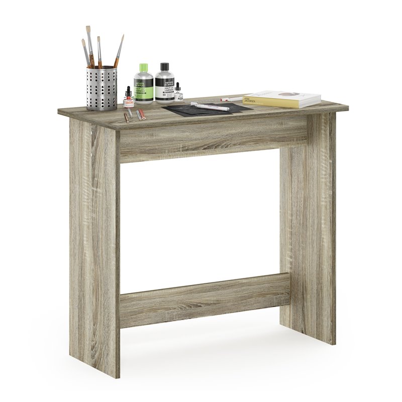 Maklaine Contemporary Engineered Wood Simplistic Study Table in Sonoma Oak