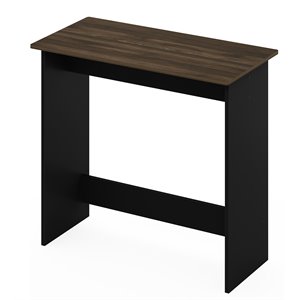 Maklaine Engineered Wood Simplistic Study Table in Columbia Walnut/Black