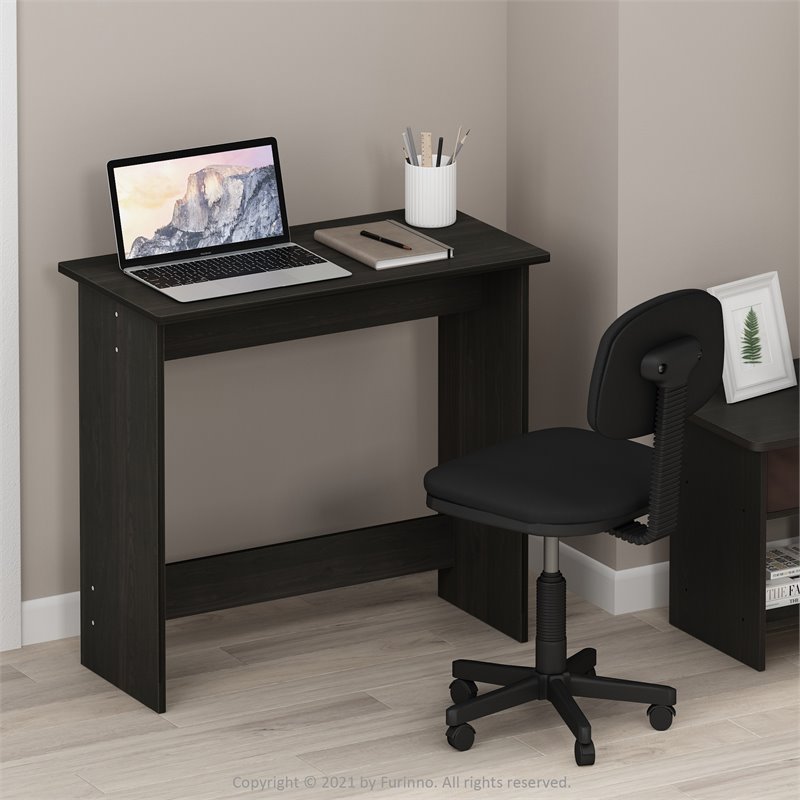 Maklaine Contemporary Engineered Wood Simplistic Study Table in Espresso