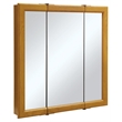 Maklaine Transitional Wood Medicine Cabinet in Honey Oak 30-Inch