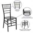 Maklaine Modern Traditional Chiavari Dining Chair in Mahogany