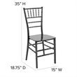 Maklaine Modern Traditional Chiavari Dining Chair in Mahogany