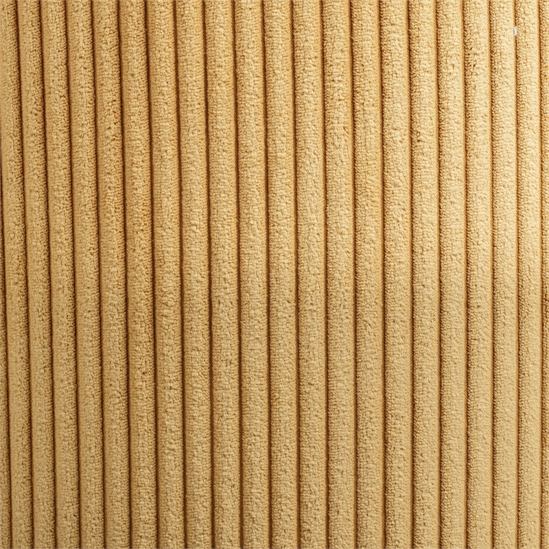 Maklaine Contemporary Soft Yellow Microsuede Fabric Ottoman/Stool