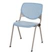 Maklaine Modern Transitional Plastic Stack Chair in Sky Blue