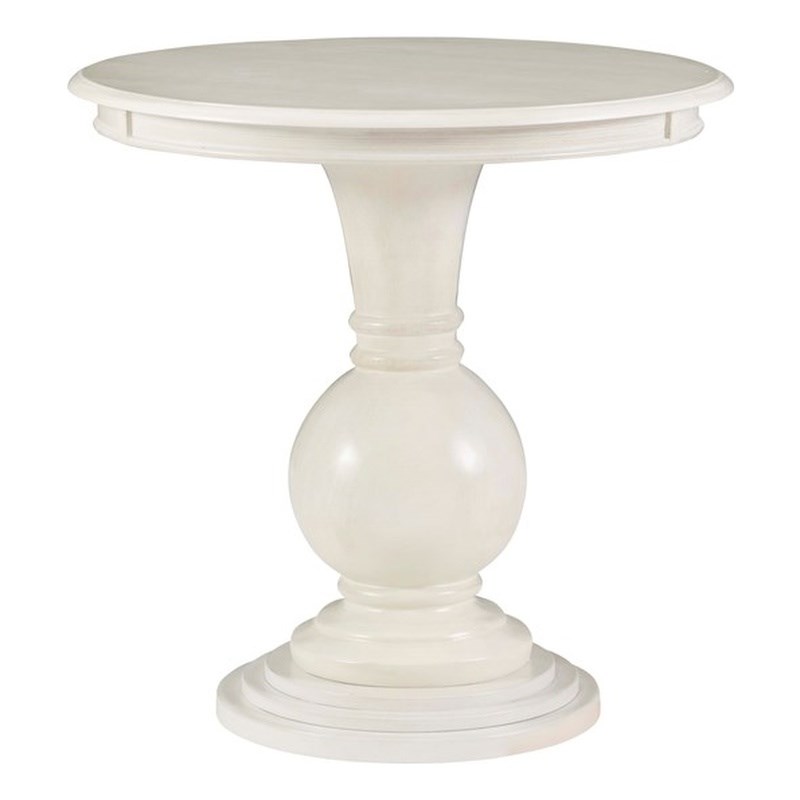 Maklaine Round Wood Accent Table Pedestal Base 26.5