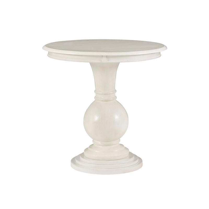 Maklaine Round Wood Accent Table Pedestal Base 26.5