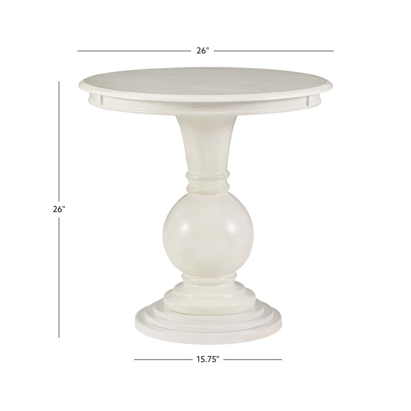 Maklaine Round Wood Accent Table Pedestal Base 26.5