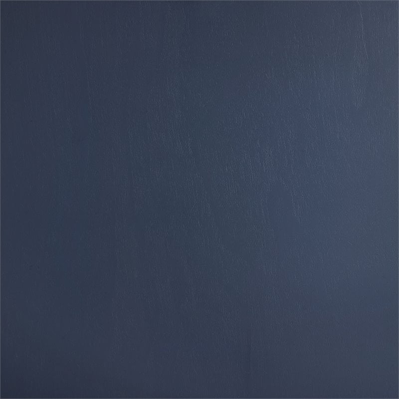 Maklaine Contemporary Wood Top Kitchen Island in Navy/Natural