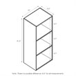 Maklaine Engineered Wood 3-Tier Open Shelf Bookcase in White